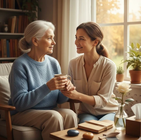 Bicchiere d’acqua e frutta fresca su un tavolo